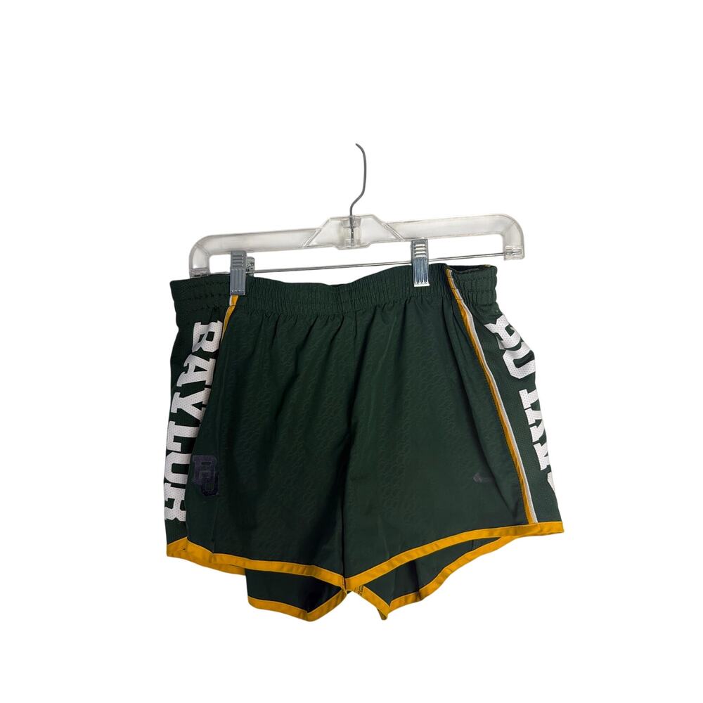 Baylor Bears Womens Green Gold Side Graphic Athletic Shorts Size L NCAA